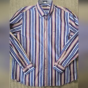 Paul & Shark Yachting Multi Striped Long Sleeve Button-Up Shirt Size 44 Xl
